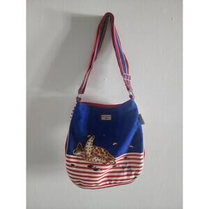 Guy Harvey Blue Ocean Sea Turtle Crossbody Bag Original Artwork